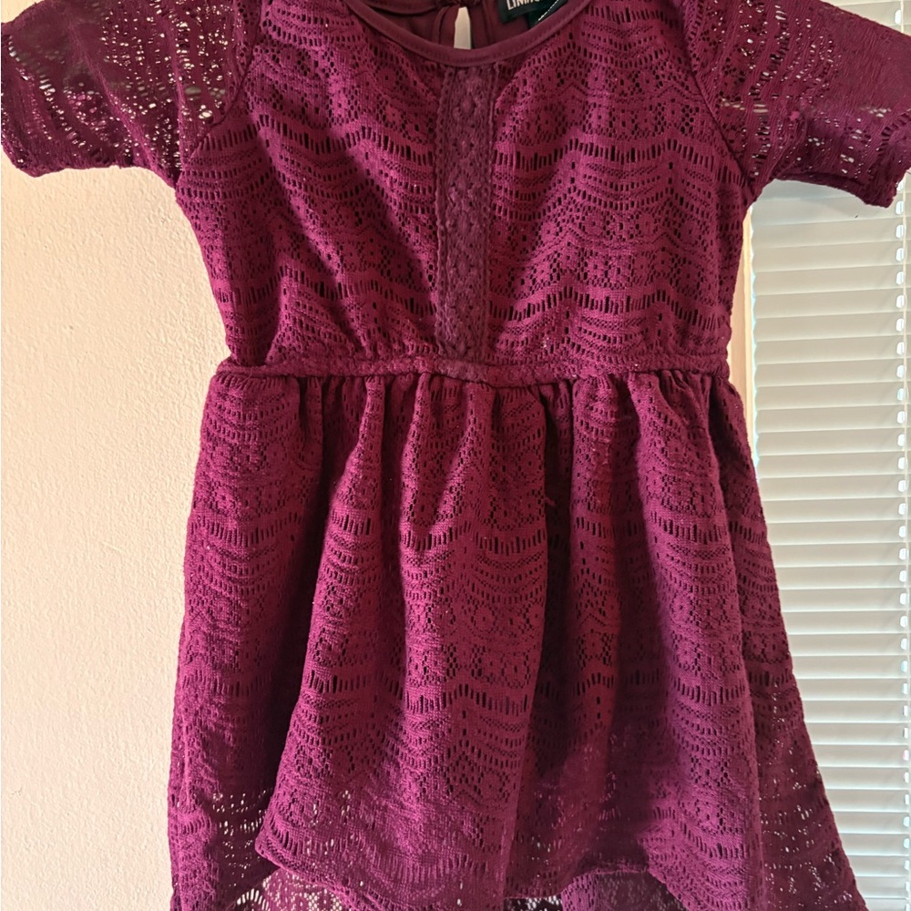 Limited Too Burgundy Lace Kids Dress